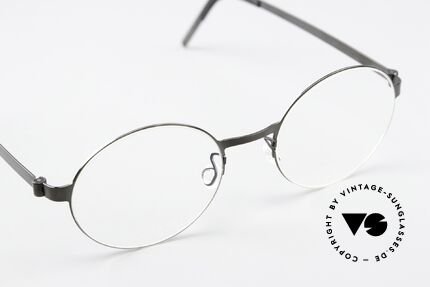 Lindberg 9610 Strip Titanium Titan Frame Polished Black, unworn, new old stock with original case by Lindberg, Made for Men and Women