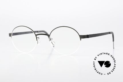 Lindberg 7413 Strip Titanium Round Nylor Frame Black Details