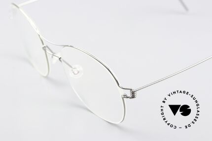 Lindberg Rasmus 49 Air Titan Rim Classic Frame Silver Polished, high-end, stylish & really innovative: grade 'vintage', Made for Men and Women