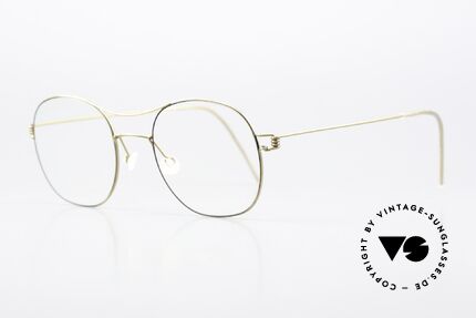 Lindberg Rasmus 49 Air Titan Rim Classic Frame Matt Gold, elegant designer eyeglasses for ladies and gentlemen, Made for Men and Women