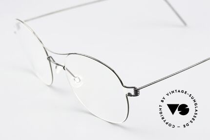 Lindberg Rasmus 49 Air Titan Rim Black Polished Titan Frame, high-end, stylish & really innovative: grade 'vintage', Made for Men and Women