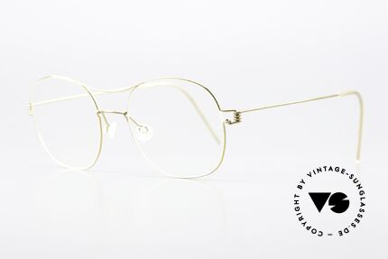 Lindberg Rasmus 47 Air Titan Rim Classic Frame Shiny Gold, elegant designer eyeglasses for ladies and gentlemen, Made for Men and Women