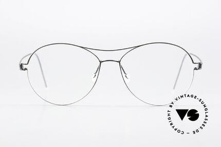 Lindberg April Air Titan Rim Matt Black Titanium Frame, model April in size 54-15, 135, color U9: matt black, Made for Women