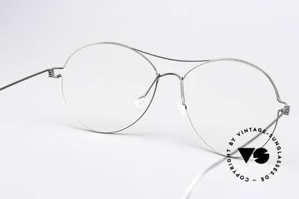 Lindberg April Air Titan Rim Matt Black Titanium Frame, simple & strong frame: free from screws, rivets & welds, Made for Women