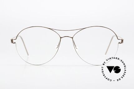 Lindberg April Air Titan Rim Shiny Brown Titan Frame, mod. April, size 54-15, 135, color PU12: shiny brown, Made for Women