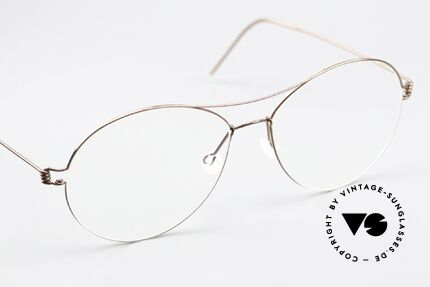Lindberg April Air Titan Rim Shiny Brown Titan Frame, unworn, NOS, with original magnetic case by Lindberg, Made for Women
