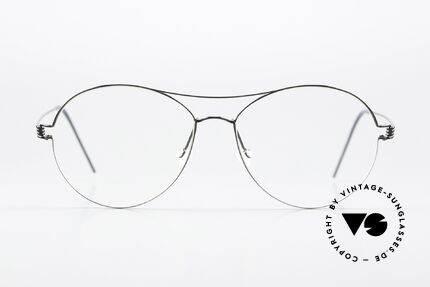 Lindberg April Air Titan Rim Shiny Black Titan Frame, model April, size 54-15, 135, color PU9: shiny black, Made for Women