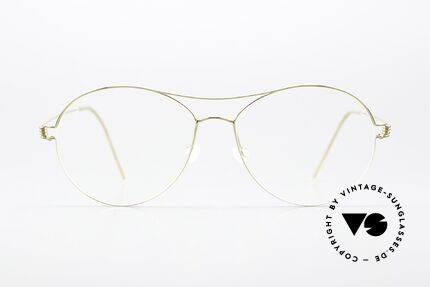 Lindberg April Air Titan Rim Shiny Gold Titanium Frame, model April, size 54-15, 135, color PGT: shiny gold, Made for Women