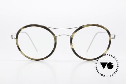 Lindberg Camilla Air Titan Rim Interesting Frame Coloring, ladies eyeglasses; frame color P010 = silver / havana, Made for Women