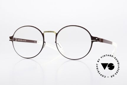 Mykita Ninni Round Frame Burgundy Gold Details