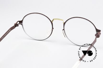 Mykita Ninni Round Frame Burgundy Gold, flexible frame can be glazed as desired (optical / sun), Made for Men and Women
