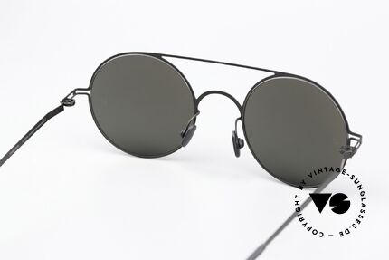 Mykita Touho Round Sunglasses Black, sun lenses (100% UV) can be replaced with prescriptions, Made for Men and Women