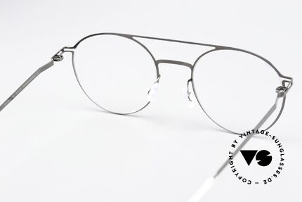 Mykita Kjell Round Frame Shiny Graphite, innovative flexible frame construction in medium size, Made for Men and Women