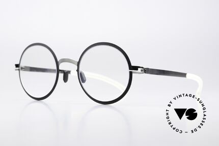 Mykita Bibi Round Frame Black Silver, color is "Silver/Black"; ladies glasses & men's frame, Made for Men and Women