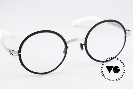 Mykita Bibi Round Frame Black Silver, unworn model with full original packaging by MYKITA, Made for Men and Women