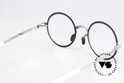 Mykita Bibi Round Frame Black Silver, flexible frame can be glazed as desired (optical / sun), Made for Men and Women