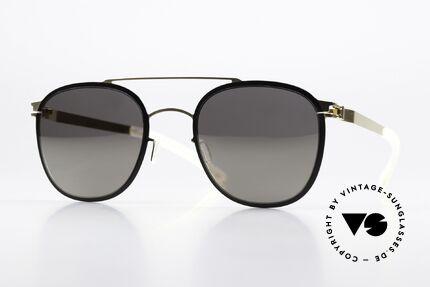 Mykita Keaton Sunglasses In Gold Black Details