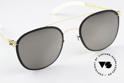 Mykita Keaton Sunglasses In Gold Black, unworn model with full original packaging by MYKITA, Made for Men and Women