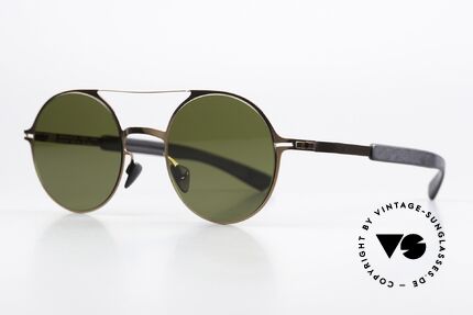 Mykita Mylon Lupine Designer Sunglasses 2018, Shiny Copper/Pitch Black Hollygreen Solid, Made for Men and Women