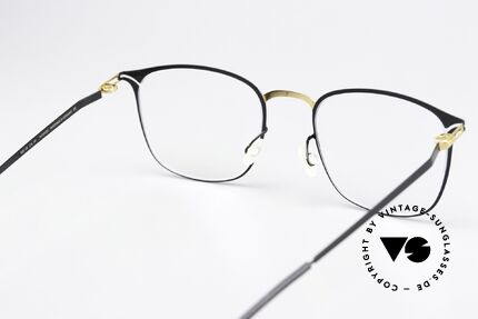 Mykita Aksel Ladies Frame Black Gold, flexible frame can be glazed as desired (optical / sun), Made for Women