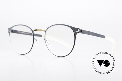 Mykita Giorgio Ladies Panto Gold Indigo, color is "Gold/Indigo" = ladies glasses in "dark blue", Made for Women