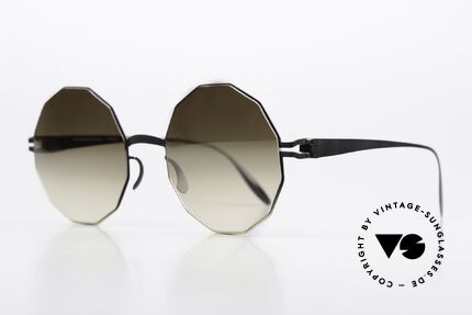 Mykita Veruschka Bernhard Willhelm Design, geometric designer sunglasses for women; large size, Made for Women