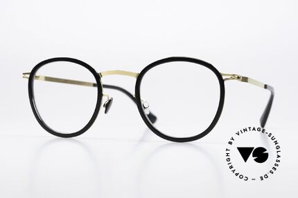 Mykita Antti Panto Glasses Black Gold Details