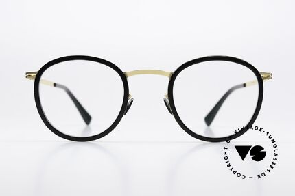 Mykita Antti Panto Glasses Black Gold, LITE collection with additional acetate rings / inlays, Made for Men and Women