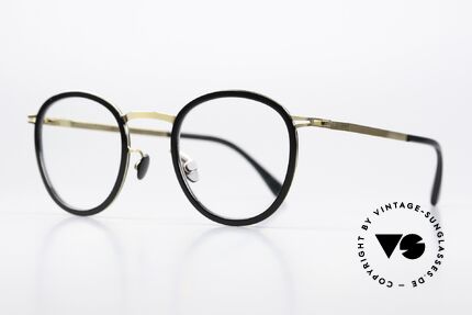 Mykita Antti Panto Glasses Black Gold, really timeless color code 945 = 'Glossy Gold / Black', Made for Men and Women