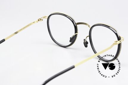 Mykita Antti Panto Glasses Black Gold, frame can be glazed with prescriptions or sun lenses, Made for Men and Women