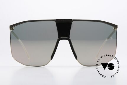 Mykita Mylon Yarrow Panorama Shades Shield, col. 580: Ebony Brown Champagne Gold Shield, Made for Men and Women