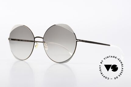 Mykita Elisa Ladies Sunglasses Oversized, color 361 = Shiny Copper/Stone Grey / Grey Gradient, Made for Women
