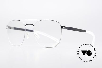 Mykita Jorgos Square Eyeglass Frame Men, timeless color 051 = "Shiny Silver" with demo lenses, Made for Men