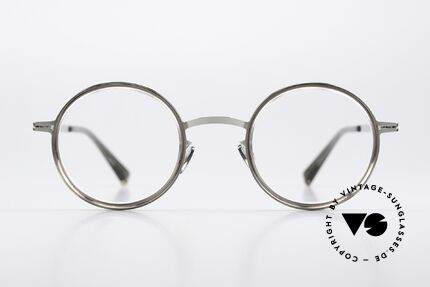 Mykita Eetu Panto Glasses Silver Grey, LITE collection with additional acetate rings / inlays, Made for Men and Women
