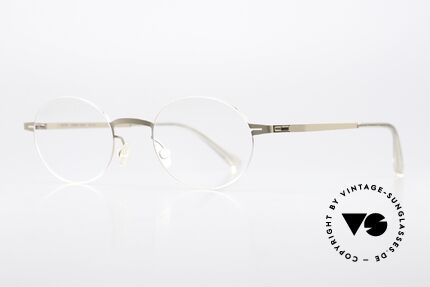 Mykita Naoko Oval Frame Gents & Ladies, color 360 = Champagne Gold / Taupe (unisex eyewear), Made for Men and Women