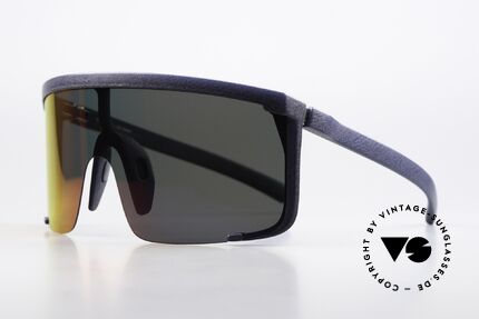 Mykita Mylon Rocket Stylish Fashion Sunglasses, Color Code 325 -Navy Blue / Scarlet Flash (mirrored), Made for Men and Women
