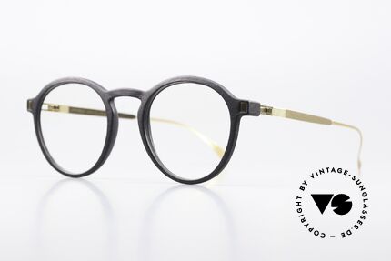 Mykita Mylon Acai Round Panto Black Gold, crafted from 2015-17 in Berlin; unisex glasses, Made for Men and Women