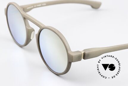 Mykita Mylon Thunder Gold Mirrored Sunglasses, crafted from 2018 to 2020 in Berlin, handmade, Made for Men and Women