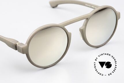 Mykita Mylon Thunder Gold Mirrored Sunglasses, unworn with Mykita case; 100% UV protection, Made for Men and Women