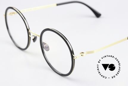 Mykita Meja Round Glasses Black Gold, well-known top quality (handmade in Germany, Berlin), Made for Men and Women