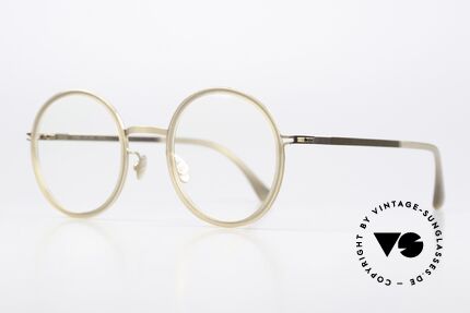 Mykita Meja Round Designer Eyeglasses, interesting color code 948: Champagne Gold / Taupe, Made for Women