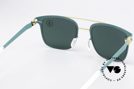 Mykita Hunter Sunglasses Brilliantgreen, lenses (100% UV) could be replaced with prescriptions, Made for Men and Women