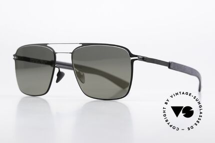 Mykita Mylon Flax Light Mirrored Gray Lenses, col. 243: Black / Pitch Black Gunmetal Flash, Made for Men