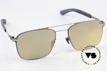 Mykita Mylon Flax Gold Mirrored Navy Blue, unworn model from 2016, with MYKITA case, Made for Men