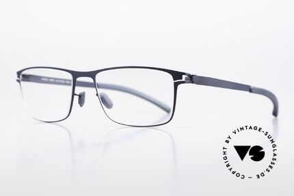 Mykita Garth Square Men's Frame Navy Blue, col 084 "Navy Blue"; a dark blue pair of men's glasses, Made for Men