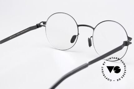 Mykita Apple Glasses Round Black Classic, the frame can be glazed optionally (optical / sun lenses), Made for Men and Women