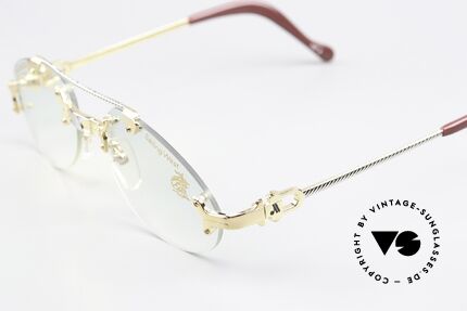 Machiavelli 15-301 Sailing West 80's Titan Frame, gold-plated titanium & slightly tinted demo lenses, Made for Men
