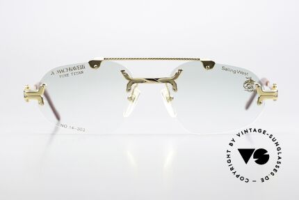 Machiavelli 14-303 Opulent 80s Glasses Rimless, collection named after the Italian PHILOSOPHER, Made for Men