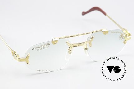 Machiavelli 14-303 Opulent 80s Glasses Rimless, can be worn as a fashion accessory (even at night), Made for Men