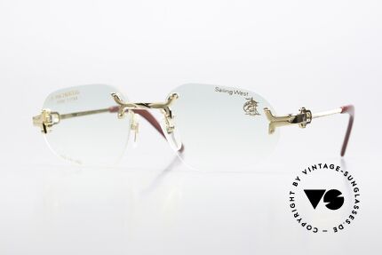 Machiavelli 14-302 Gold-Plated Glasses Rimless Details